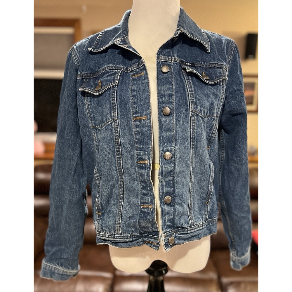 IZOD‎ Denim Jacket Women's Size L EUC